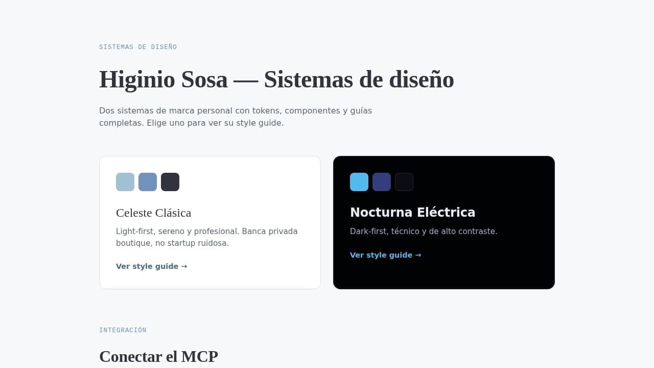 Sistemas de diseño Higinio